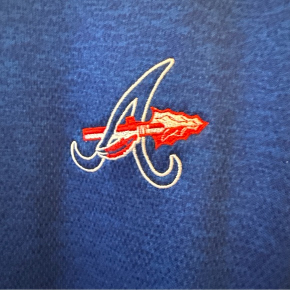 Atlanta Braves Sweatshirt Mens XL Blue Long Sleeve MLB Baseball Adidas - Picture 6 of 9